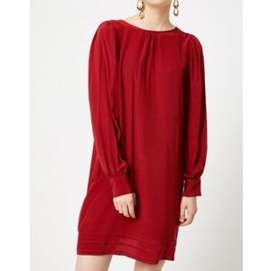 Anthropologie See U Soon Shift Dress Red S